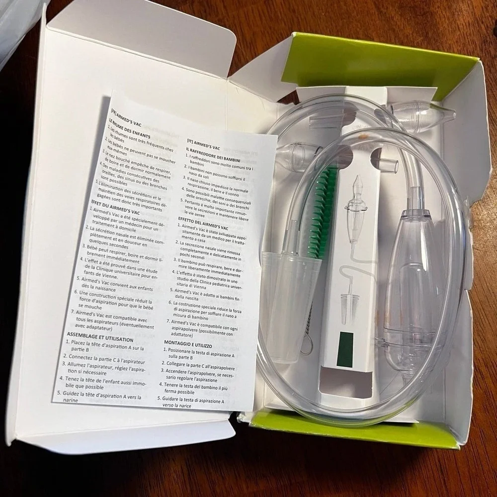 Airmed's Vac Nasal Aspirator Baby OS Clear New Clinically Tested BPA Free